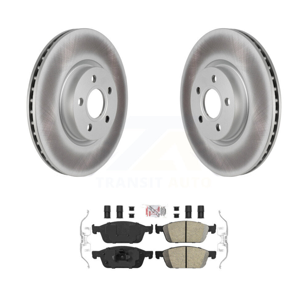 Kit de rotors de frein à disque et de plaquettes en céramique avec revêtement avant pour Ford Transit Connect
