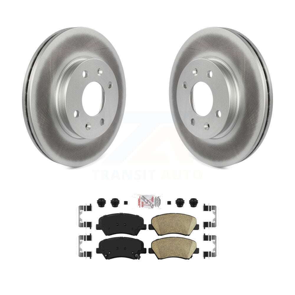 Kit de rotors de frein à disque et de plaquettes en céramique avec revêtement avant, pour Hyundai Accent Kia Rio