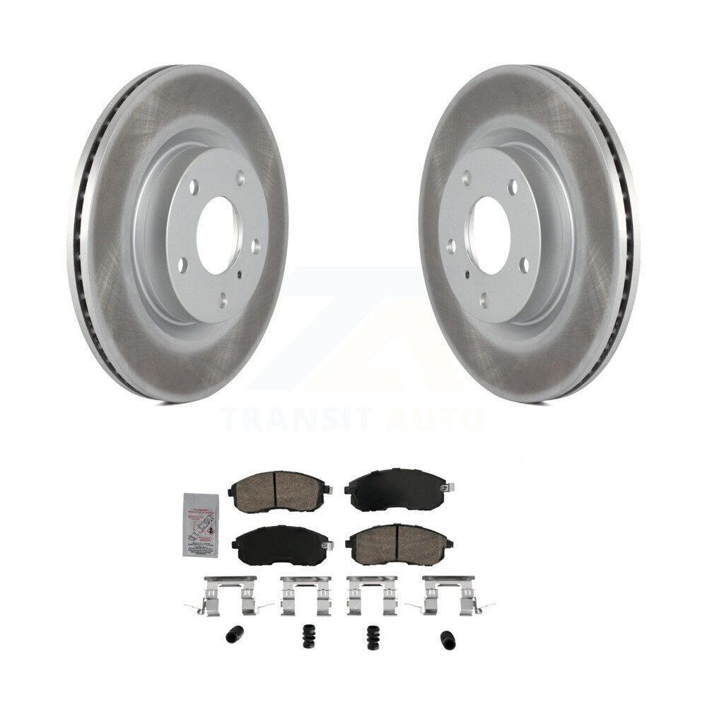 Rotors de frein à disque avec revêtement avant et kit de plaquettes en céramique pour INFINITI G35 Nissan 350