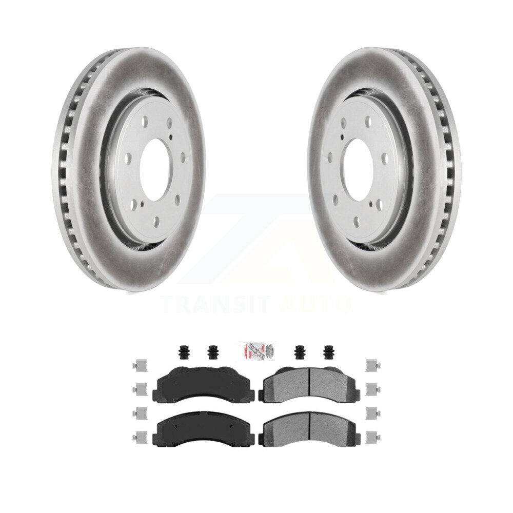 Kit de plaquettes de frein semi-métalliques avec revêtement avant pour Ford F-150 avec roue à 7 écrous