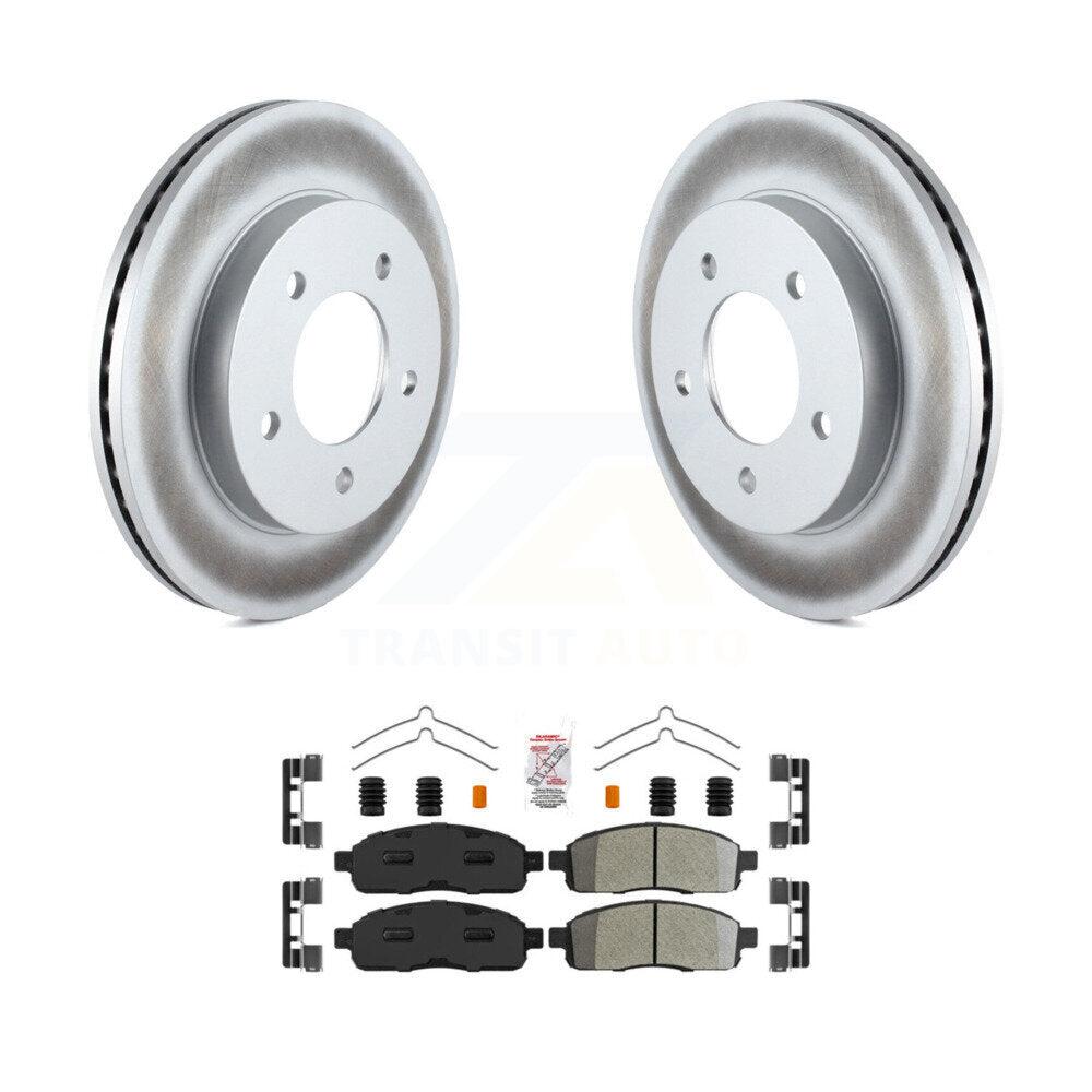 Kit de plaquettes semi-métalliques de rotor de frein de manteau avant pour 04 Ford F-150 avec roue à 5 écrous