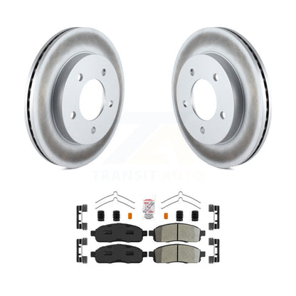 Kit de plaquettes semi-métalliques de rotor de frein de manteau avant pour 04 Ford F-150 avec roue à 5 écrous