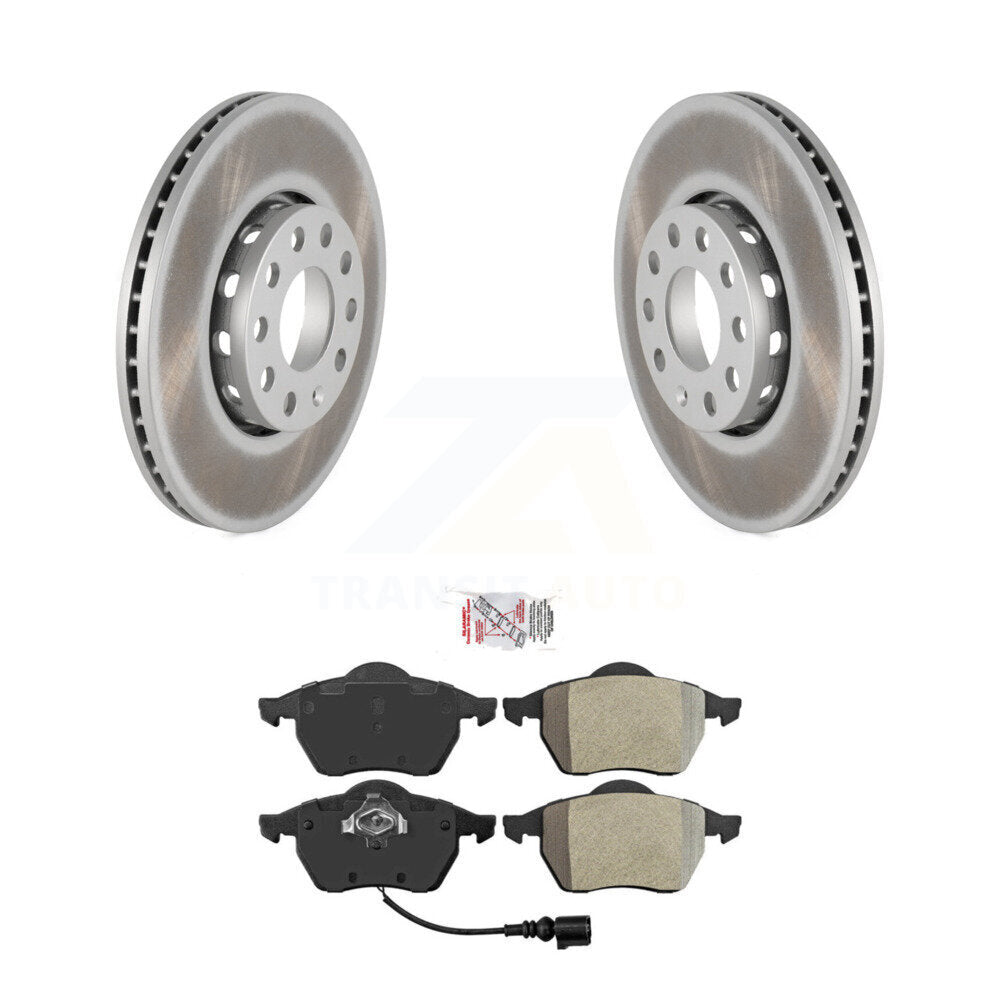 Rotors de frein à disque à revêtement avant et kit de plaquettes semi-métalliques pour Audi A6 Quattro 10