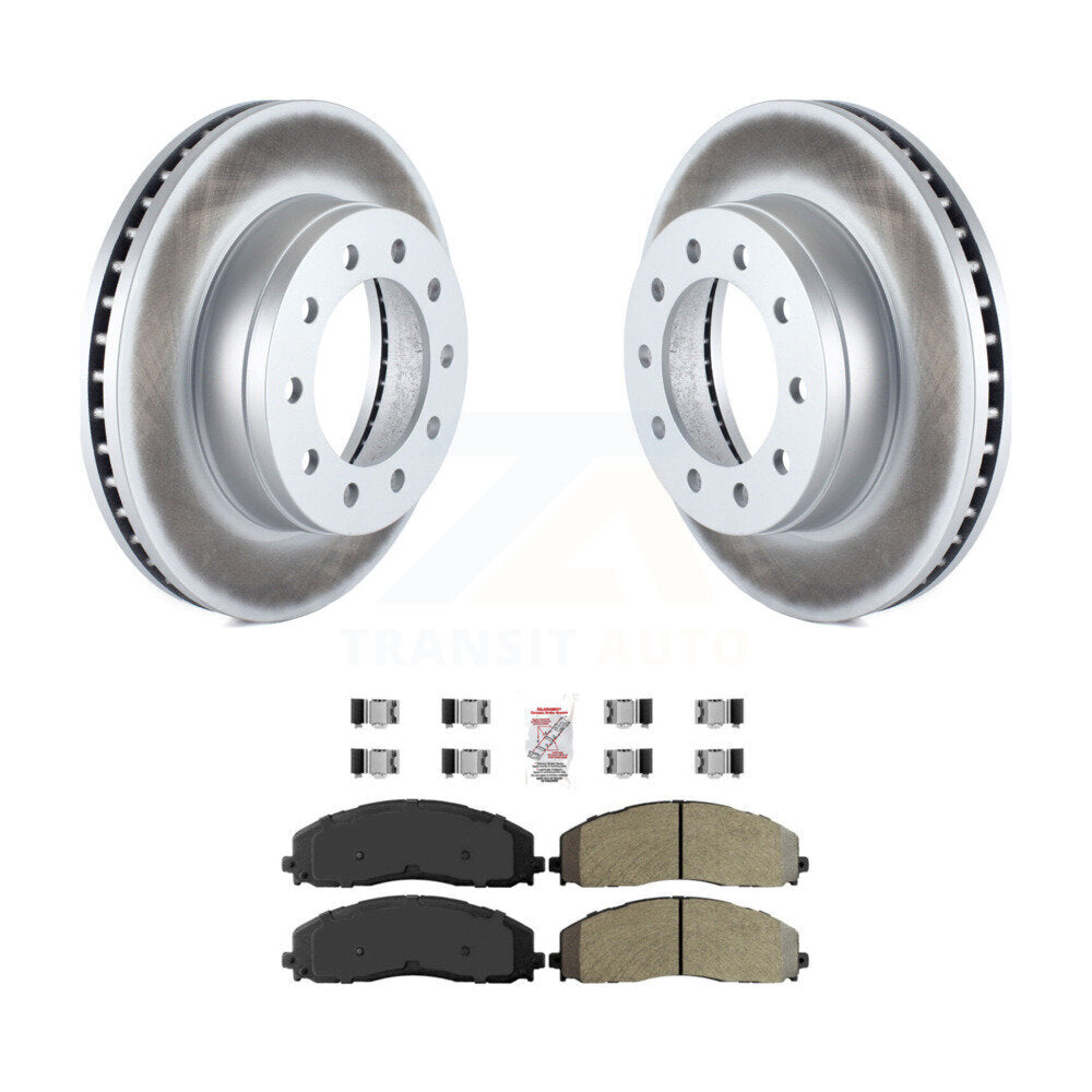 Kit de rotor de frein à revêtement avant et de plaquettes semi-métalliques pour Ford F-350 Super Duty F-25