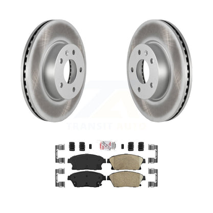 Kit de rotors de frein à disque à revêtement avant et de plaquettes en céramique pour Cadillac ATS KGA-104678