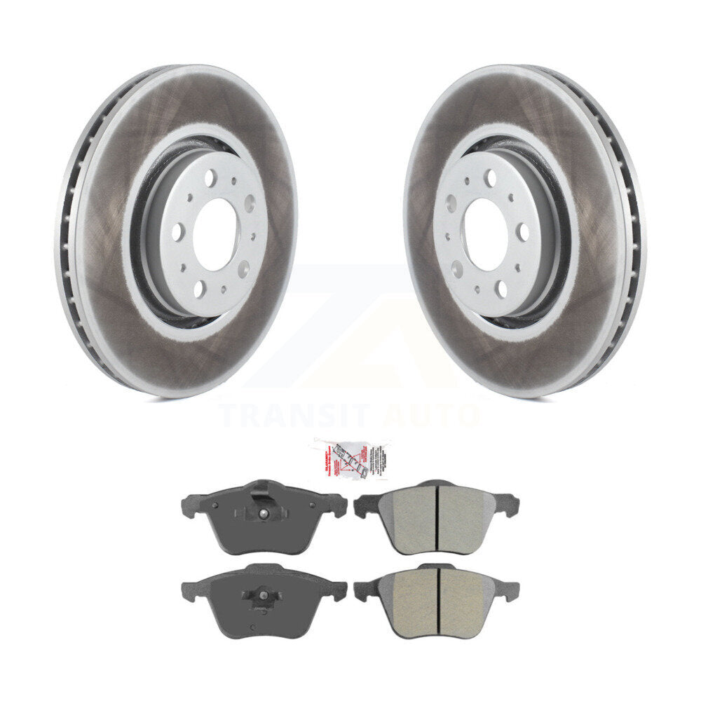 Kit de rotors de frein à disque à revêtement avant et de plaquettes semi-métalliques pour Volvo XC90