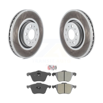 Kit de rotors de frein à disque à revêtement avant et de plaquettes semi-métalliques pour Volvo XC90