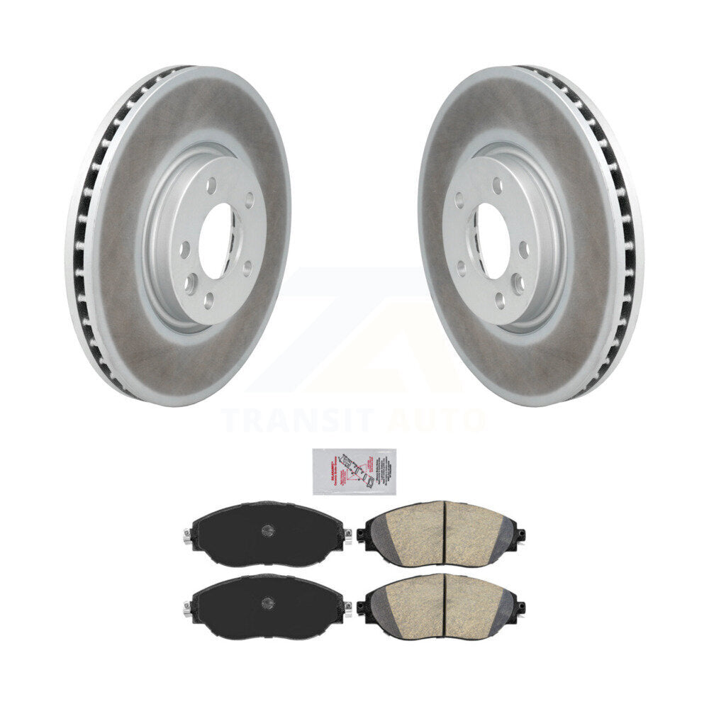 Kit de rotors de frein à disque à revêtement avant et de plaquettes en céramique pour Volkswagen CC AWD