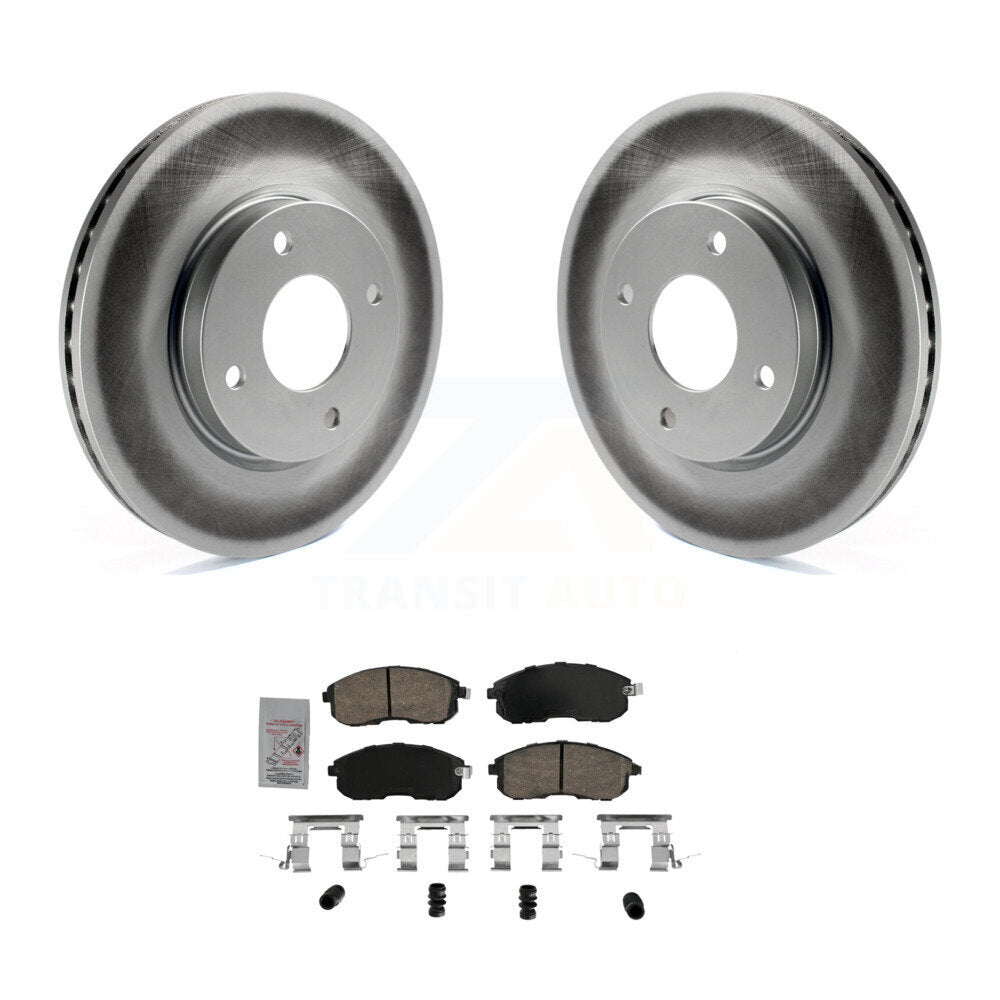 Kit de rotors de frein à disque et de plaquettes en céramique avec revêtement avant pour Nissan Versa KGA-104727