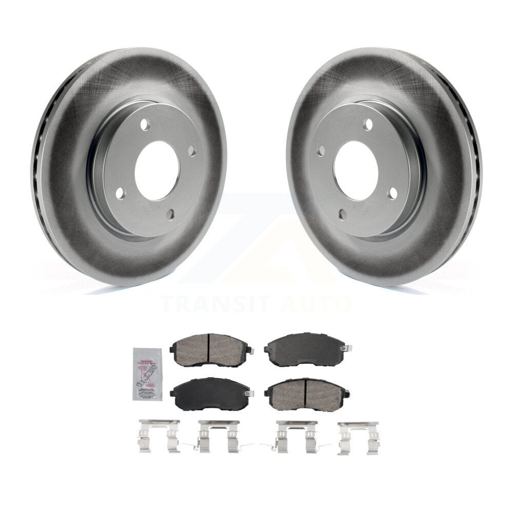Kit de rotors de frein à disque et de plaquettes en céramique avec revêtement avant pour Nissan Versa KGA-104728