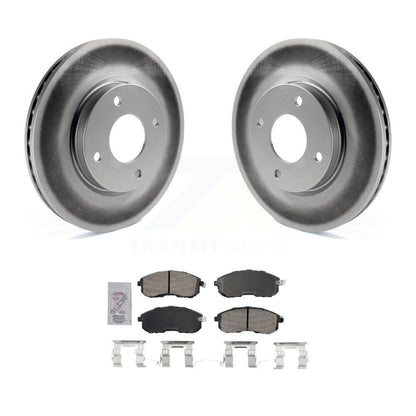 Kit de rotors de frein à disque et de plaquettes en céramique avec revêtement avant pour Nissan Versa KGA-104728