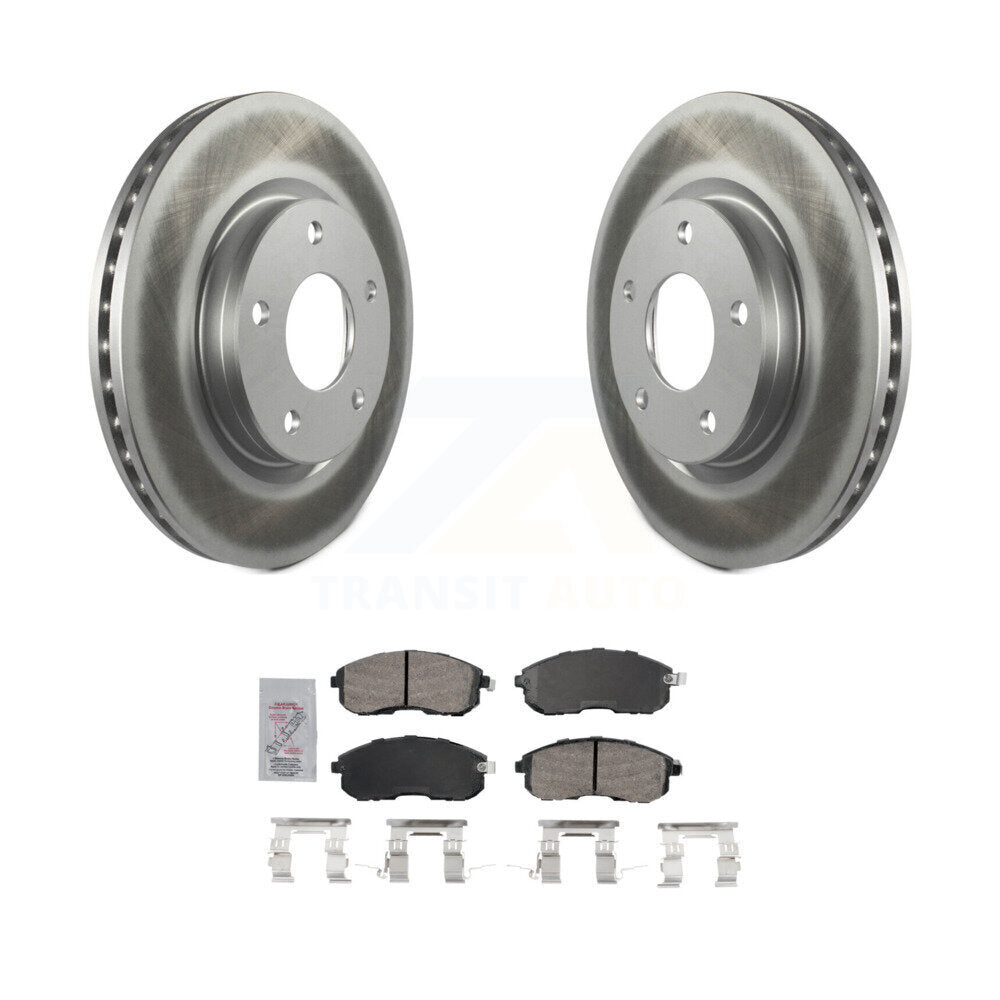 Rotors de frein à disque à revêtement avant et kit de plaquettes en céramique pour Nissan Sentra KGA-10473