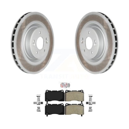 Rotors de frein à disque à revêtement avant et Kit de plaquettes semi-métalliques pour Hyundai Genesis Coup