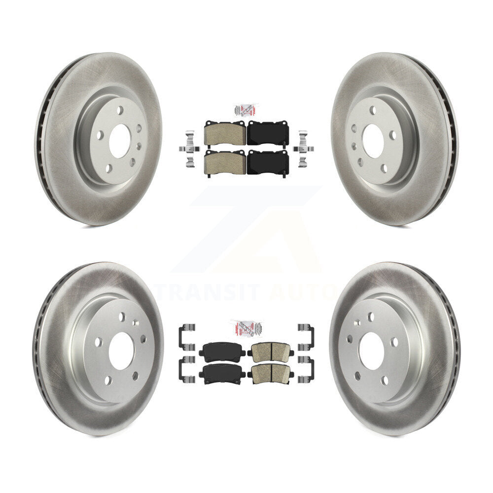 Kit de rotors de frein à disque avec revêtement en céramique, semi-métallique avant et arrière, pour Cadillac XT
