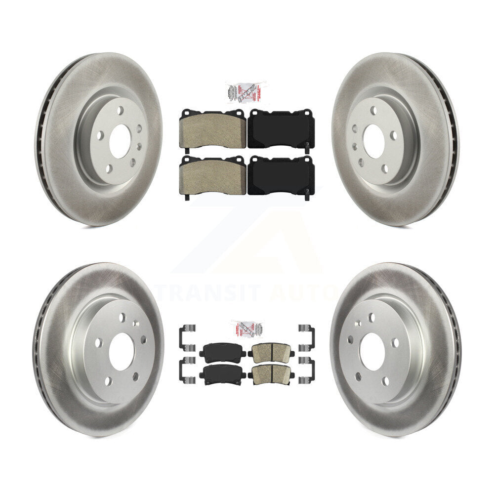 Kit de rotors de frein à disque avec revêtement en céramique, semi-métallique avant et arrière, pour Cadillac XT