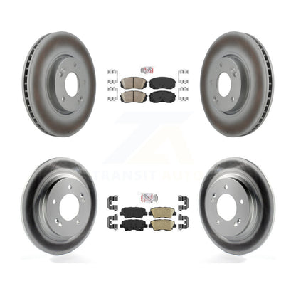 Kit de plaquettes en céramique avant et arrière et de rotors de frein à disque revêtus pour Hyundai Sonata