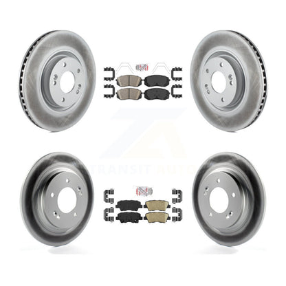 Kit de plaquettes en céramique avant et arrière et de rotors de frein à disque revêtus pour Kia Optima