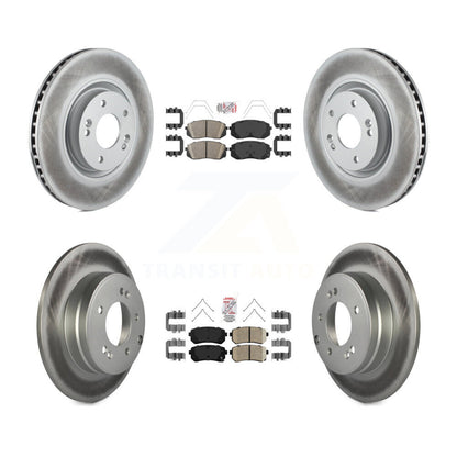 Kit de plaquettes en céramique avant et arrière et de rotors de frein à disque revêtus pour Kia Optima