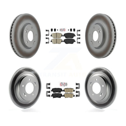 Kit de plaquettes en céramique avant et arrière et de rotors de frein à disque revêtus pour Kia Optima