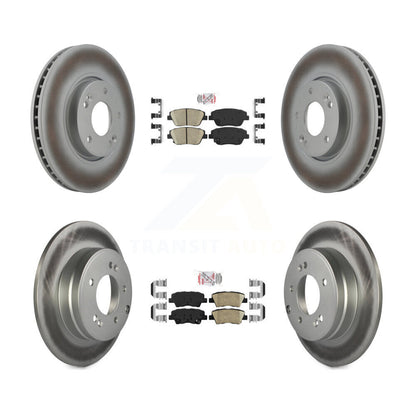 Kit de plaquettes en céramique avant et arrière et de rotors de frein à disque revêtus pour Kia Optima