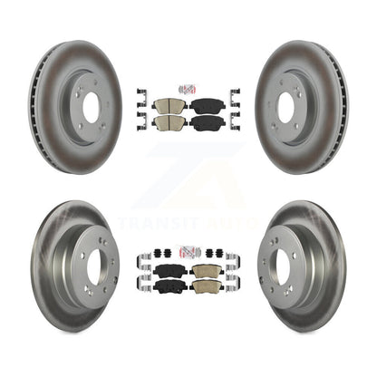 Kit de plaquettes en céramique avant et arrière et de rotors de frein à disque revêtus pour Kia Optima