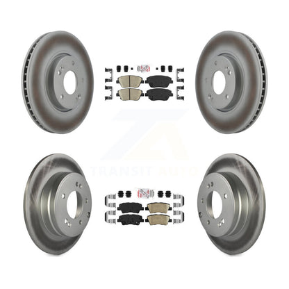 Kit de plaquettes en céramique avant et arrière et de rotors de frein à disque revêtus pour Kia Optima