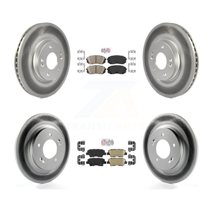 Kit de plaquettes en céramique avant et arrière et de rotors de frein à disque revêtus pour Kia Optima