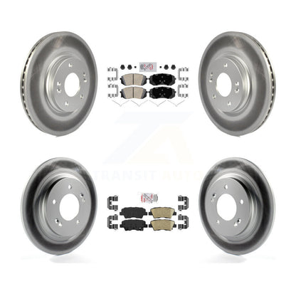 Kit de plaquettes en céramique avant et arrière et de rotors de frein à disque revêtus pour Kia Optima