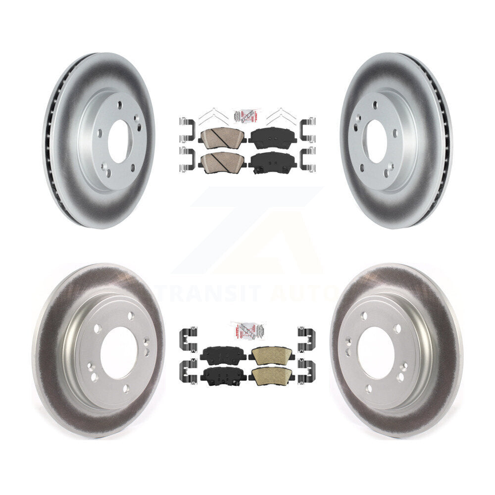 Kit de plaquettes de frein en céramique avant et arrière et disques de frein enduits, pour Hyundai Ioniq Kia Nir
