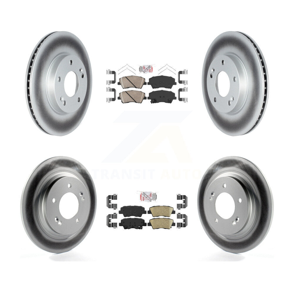 Kit de plaquettes de frein en céramique avant et arrière et disques de frein enduits, pour Hyundai Ioniq Kia Nir