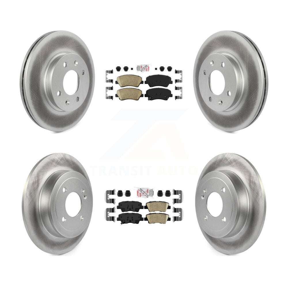 Kit de plaquettes de frein en céramique avant et arrière et disques de frein enduits, pour Hyundai Accent Kia Ri