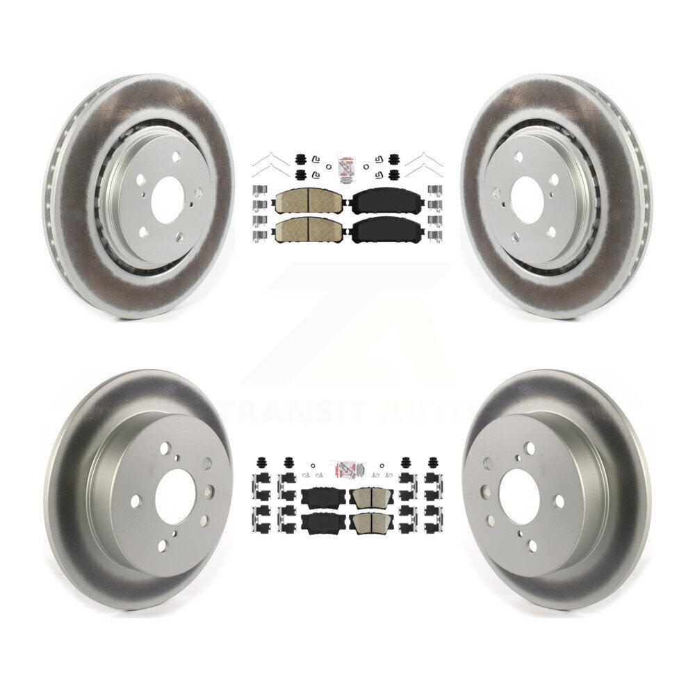 Kit de plaquettes en céramique avant et arrière et Rotor de frein à disque revêtu pour Toyota Camry TR 2022