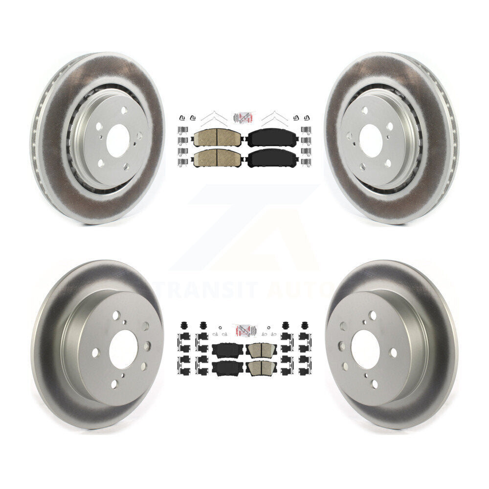 Kit de plaquettes en céramique avant et arrière et Rotor de frein à disque revêtu pour Toyota Camry TR 2022