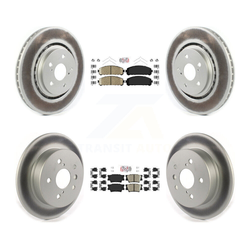Kit de plaquettes en céramique avant et arrière et Rotor de frein à disque revêtu pour Toyota Camry TR 2022