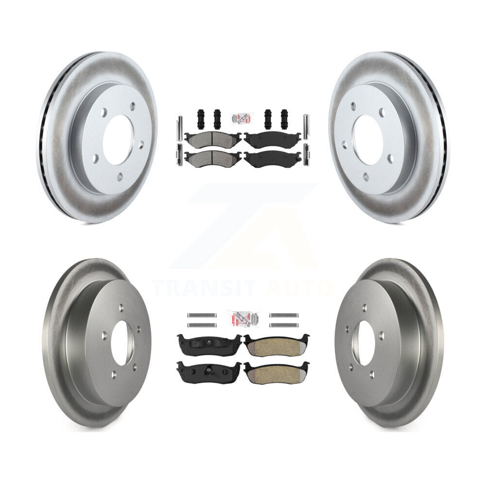 Kit de Rotor de frein à revêtement de plaquettes semi-métalliques avant et arrière, pour Ford F-150 Heritage 4W 04
