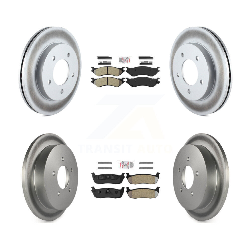 Kit de Rotor de frein à revêtement de plaquettes semi-métalliques avant et arrière, pour Ford F-150 Heritage 4W 04