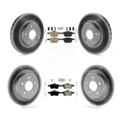 Kit de rotors de frein à disque recouverts de plaquettes semi-métalliques avant et arrière en céramique pour Ford Focu