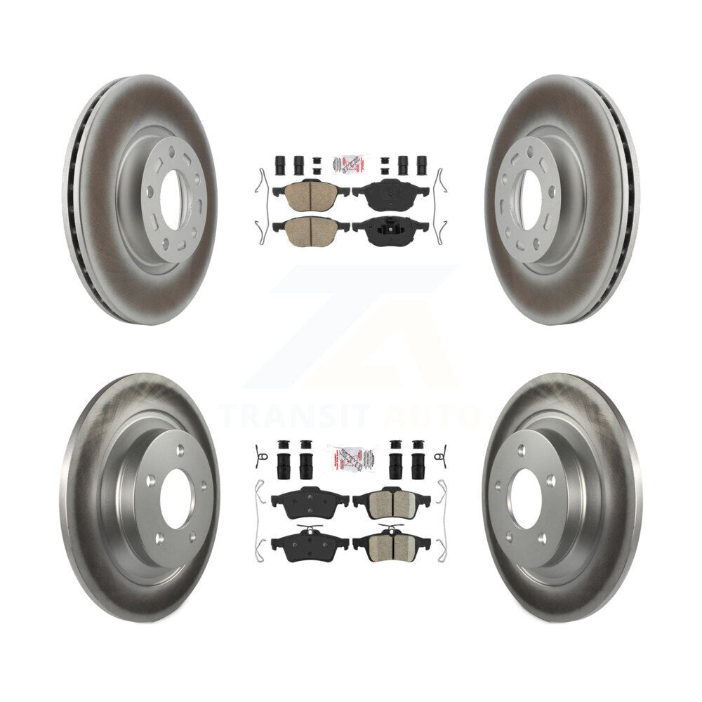 Kit de plaquettes en céramique avant et arrière et de rotors de frein à disque revêtus pour Mazda 5 KGA-104837