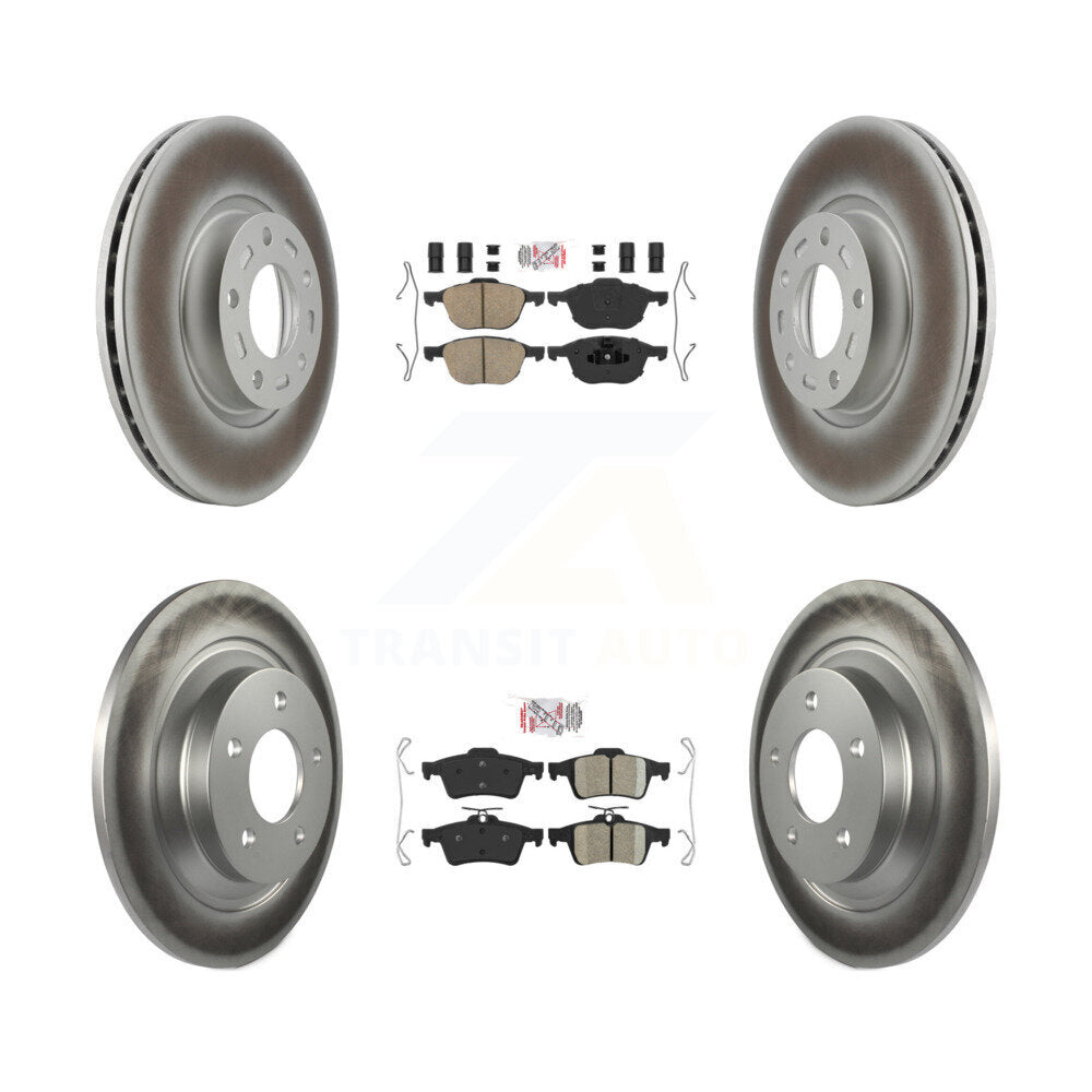 Kit de plaquettes en céramique avant et arrière et de rotors de frein à disque revêtus pour Mazda 5 KGA-104838