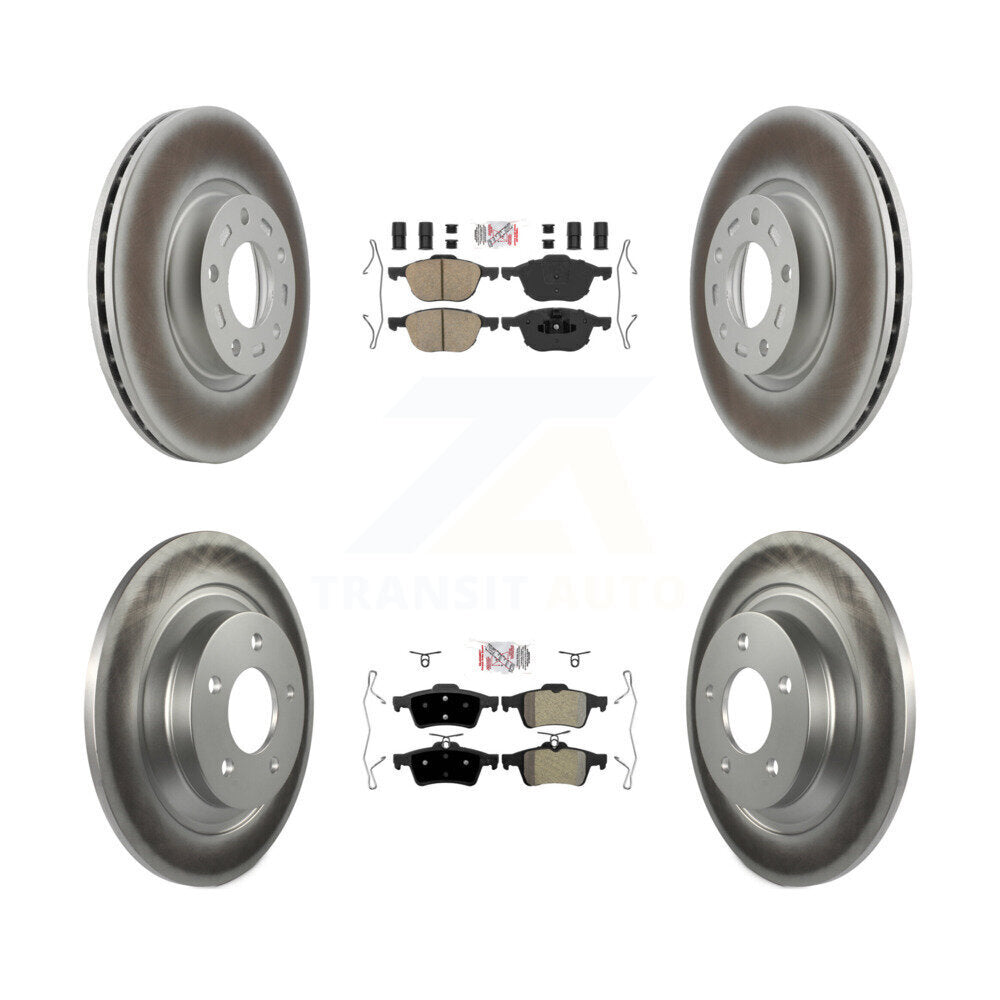 Kit de plaquettes semi-métalliques avant et arrière en céramique et rotor de frein à disque revêtu pour Mazda