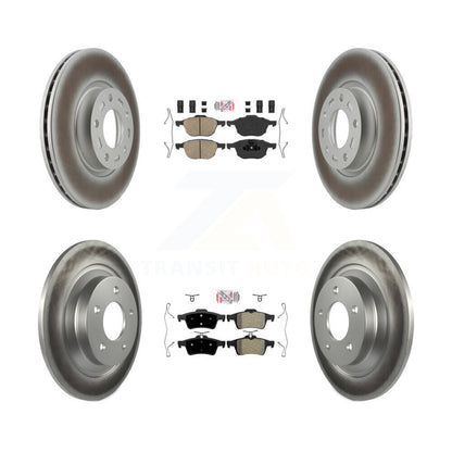 Kit de plaquettes semi-métalliques avant et arrière en céramique et rotor de frein à disque revêtu pour Mazda