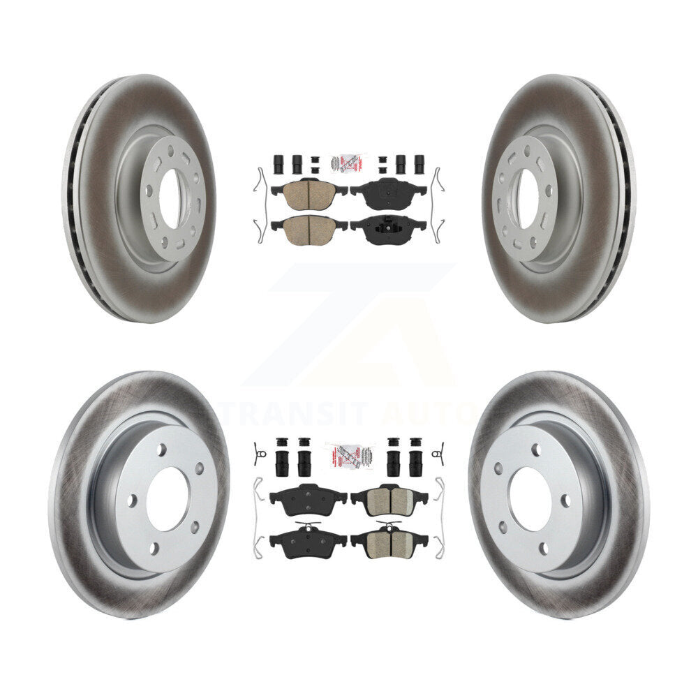 Kit de plaquettes en céramique avant et arrière et disques de frein enduits pour Mazda 3 Sport