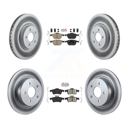 Kit de plaquettes en céramique avant et arrière et de rotors de frein à disque revêtus pour Ford Transit Connect
