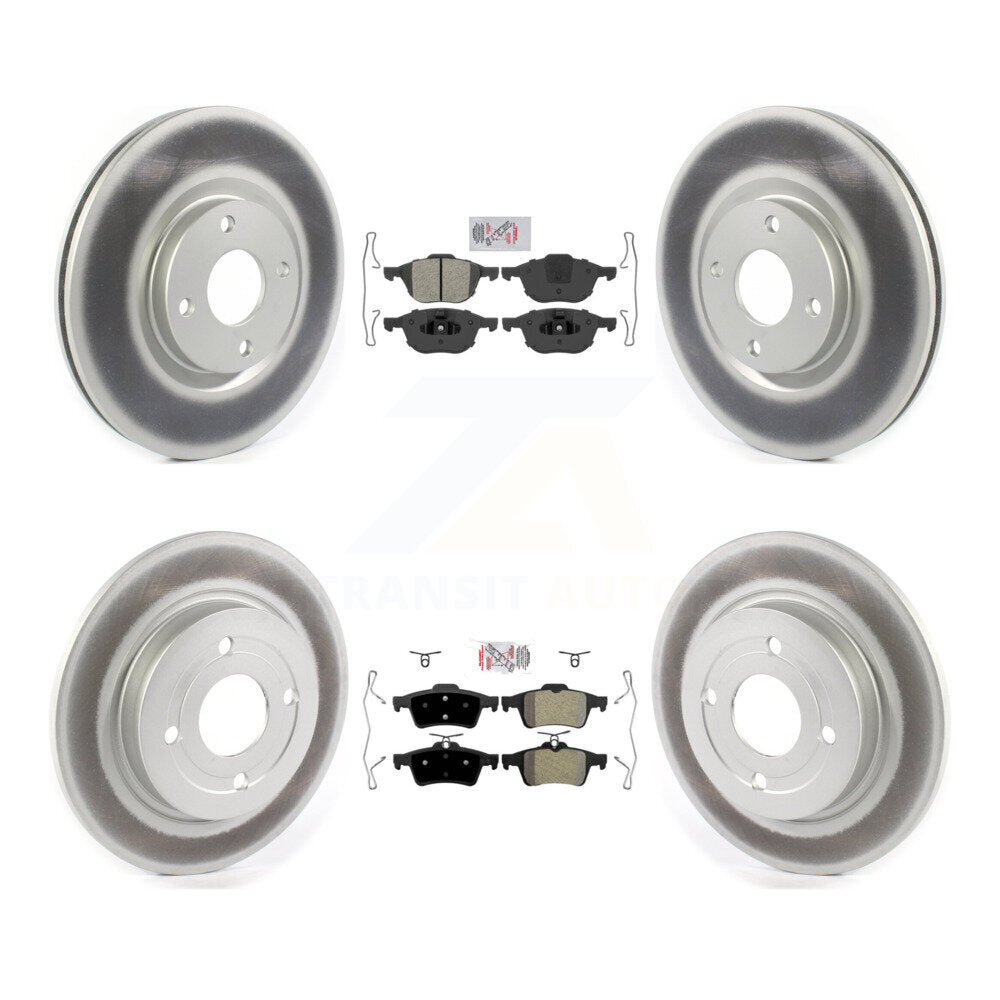 Kit de rotors de frein à revêtement de plaquettes semi-métalliques avant et arrière pour Ford EcoSport AW 18-22