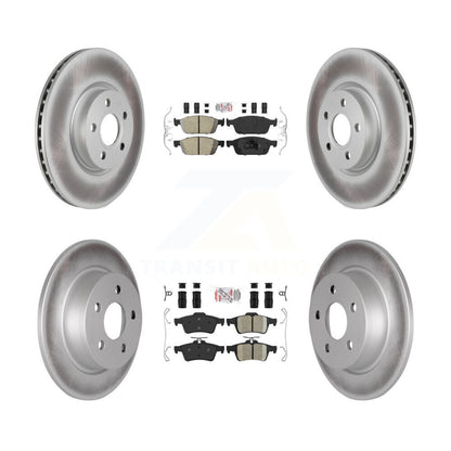 Kit de plaquettes en céramique avant et arrière et de rotors de frein à disque revêtus pour Ford Transit Connect