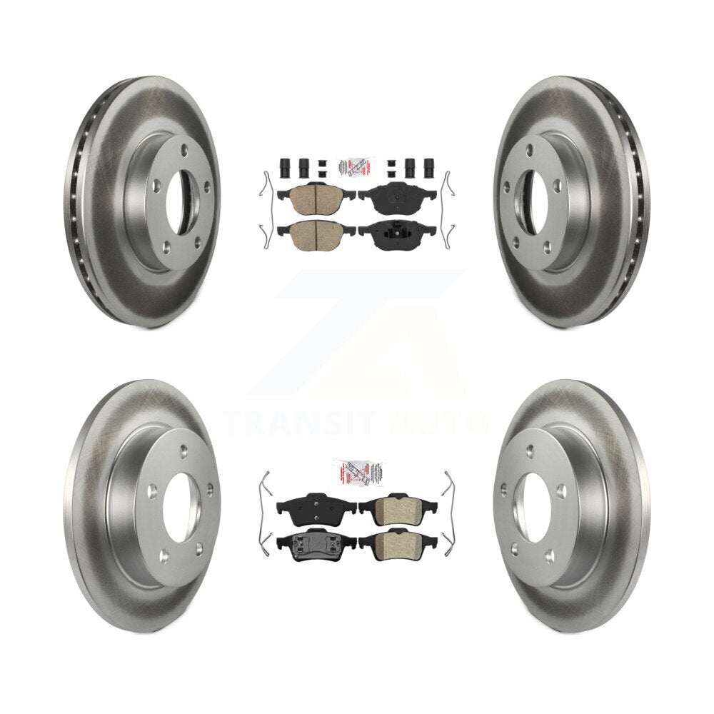 Kit de Rotor de frein à revêtement de plaquette semi-métallique avant et arrière en céramique pour Mazda 3 2.0 04-05