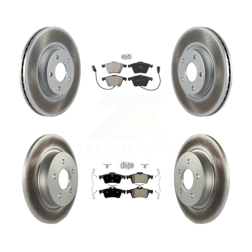 Kit de plaquettes semi-métalliques avant et arrière et de rotors de frein à disque revêtus pour Volvo S40