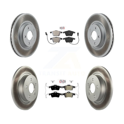 Kit de plaquettes semi-métalliques avant et arrière et de rotors de frein à disque revêtus pour Volvo S40