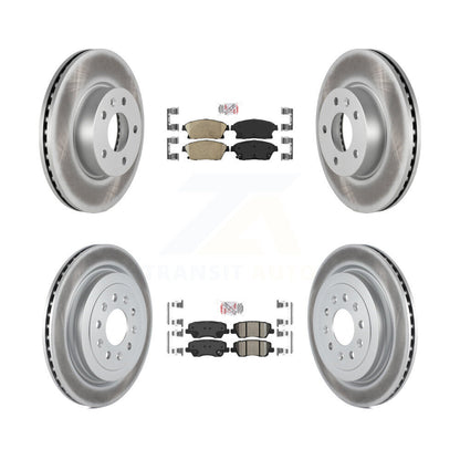 Kit de plaquettes en céramique avant et arrière et de rotors de frein à disque revêtus pour Cadillac ATS