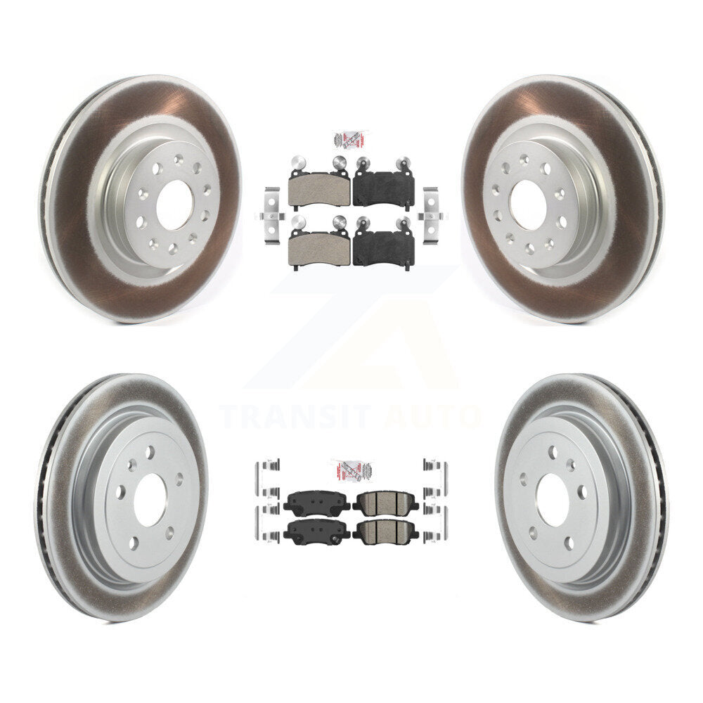 Kit de rotors de frein à disque avec revêtement en céramique, semi-métallique avant et arrière, pour Cadillac CT